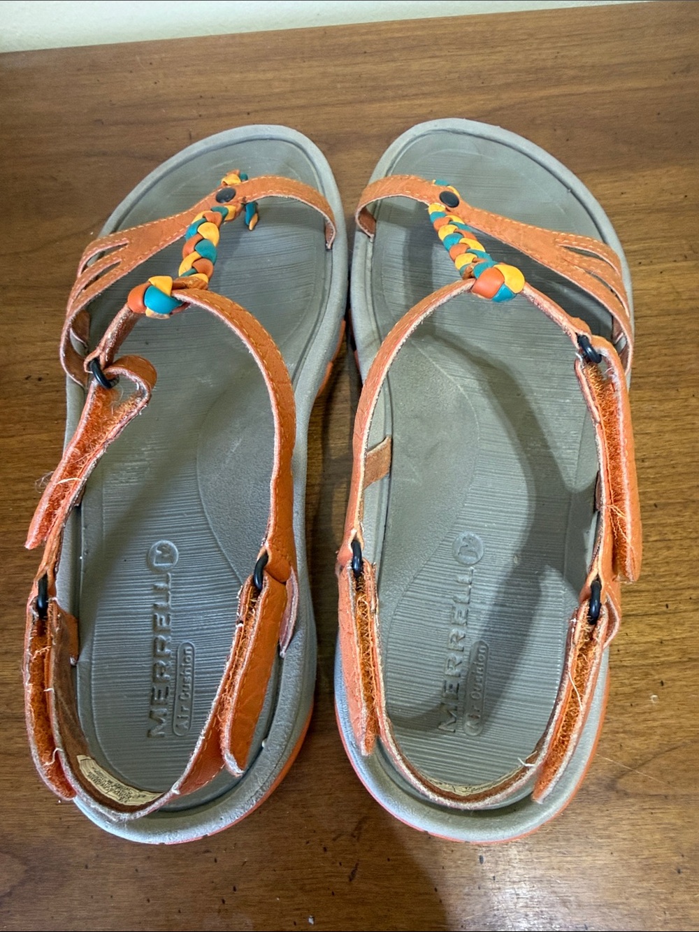 Merrell Orange Braided Strap Women's Sandals